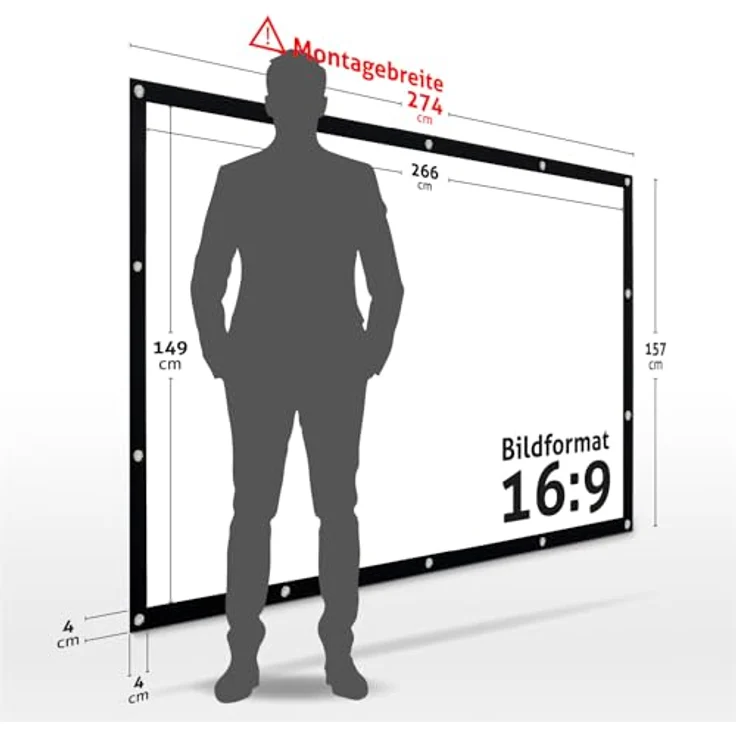 ESMART Spann Leinwand SPANMI 266 x 149 cm (120'') 16:9 – Bild 2
