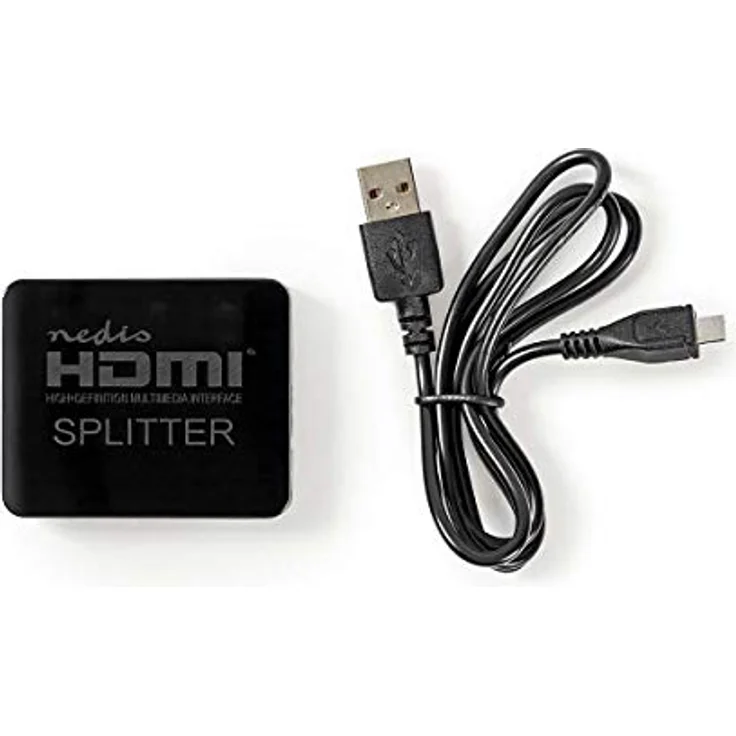 Nedis HDMI ™ Splitter - 2-Port - HDMI™ Eingang - 2X HDMI™ Ausgang - 2.25 Gbps - ABS/PVC - Schwarz – Bild 2