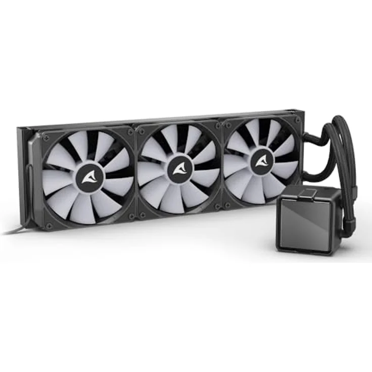 Sharkoon S100 ARGB AIO Black, Wasserkühlung mit 360-mm-Radiator, RGB-Beleuchtung und flexibler Lüftersteuerung – Bild 3