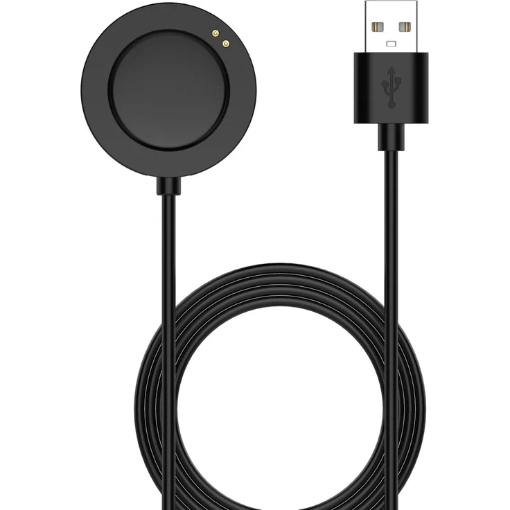 Wigento Ladekabel für Xiaomi Watch 5, magnetisch mit Ladebase, 1 Meter, Schwarz