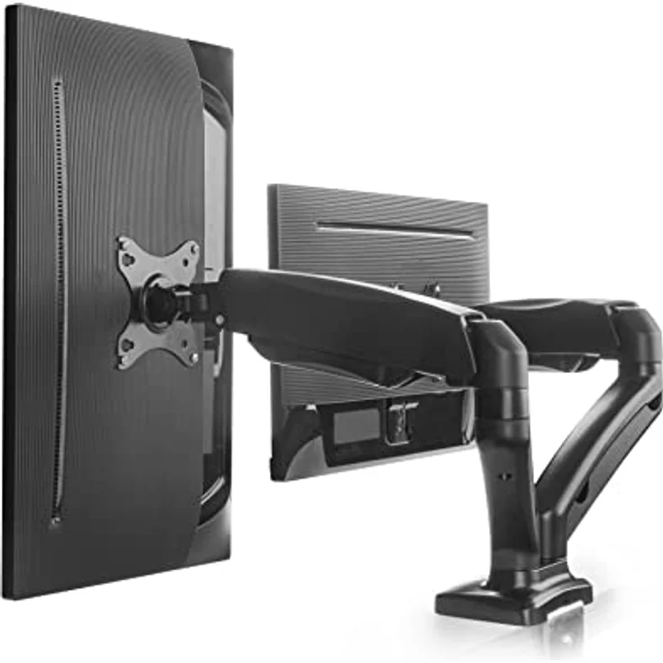 Deltaco ARM-1300, Flachbildschirm-Tischhalterung für 32 Zoll Monitore, vollbeweglich mit Gasfeder, Schwarz – Bild 7