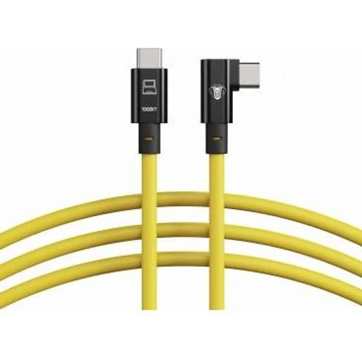 Cobra CobraTether USB-C Kabel 10 Gbit/s, 10 m, gelb, gerade und 90° abgewinkelte Anschlüsse, USB 3.2 Gen 1