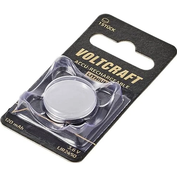 VOLTCRAFT LIR2450 Knopfzellen-Akku LIR 2450 Lithium 120 mAh 3.6 V 1 St. – Bild 3