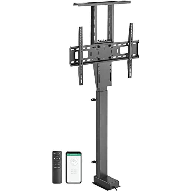 Mywall Motorisierter TV-Lift HP63-2L zum Einbau in Möbel, TV Lift Elektrisch mit Smart Home Steuerung per Tuya App+Funkfernbedienung, TV Möbel Lift für 37-80 Zoll Bildschirme, Belastung bis 60 kg – Bild 1