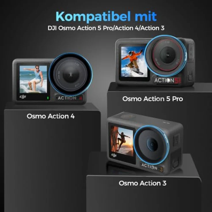 Rollei ND Filterset für DJI Osmo Action 5 PRO/4/3, ND8+ND16+ND32+CPL, optimales lichtreduzierendes Zubehör für klare Aufnahmen – Bild 2
