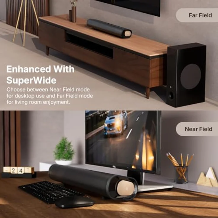 CREATIVE Stage Pro, 2.1-Soundbar mit Dolby Audio, 160 W Leistung, HDMI ARC, Bluetooth 5.3, USB-Audio für TV, PC und Mobilgeräte – Bild 3