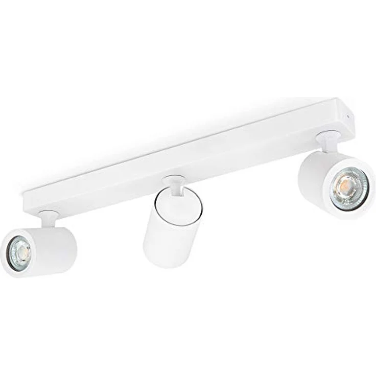 linovum TENJO Deckenstrahler 3 flammig weiß schwenkbar & drehbar mit LED GU10 2W warmweiß 230V – Bild 1