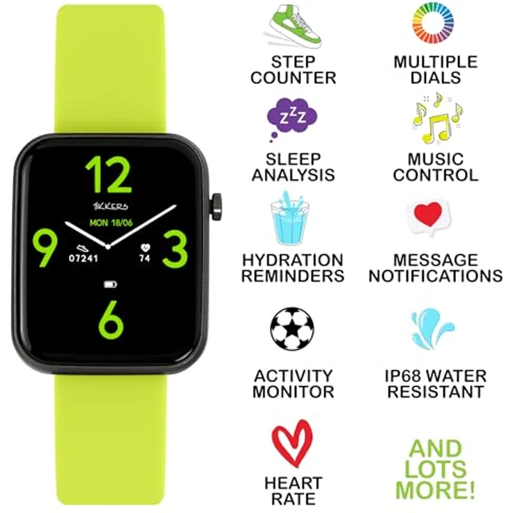 Tikkers Tikkers Smart Watch Serie 13 Silikonband Smartwatch Set, mit geschlossener Akustik – Bild 4