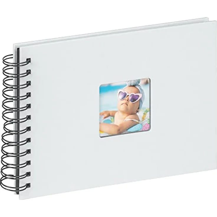 Walther Design Fotoalbum SA-109-BL, hellblau, Spiralalbum 23 x 17 cm mit Cover-Ausstanzung – Bild 1