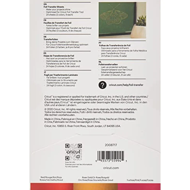 Cricut 2008717, Rubin Transferfolien-Sampler, (24 Stück), One Size – Bild 3