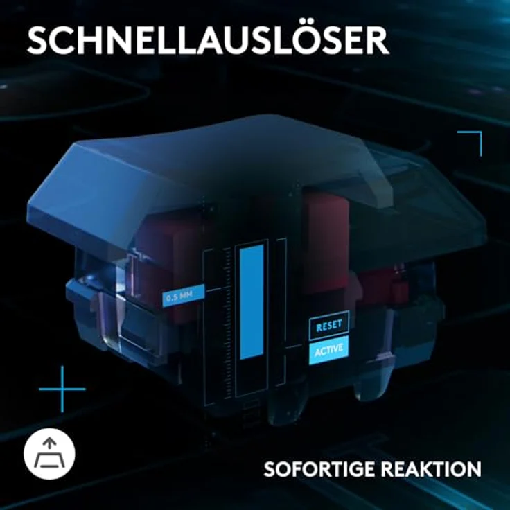Logitech G G515 Rapid TKL, Flache kabelgebundene Gaming-Tastatur mit analogen flachen Schaltern, Rapid Trigger und USB-A-Anschluss, DEU QWERTZ - Schwarz – Bild 5