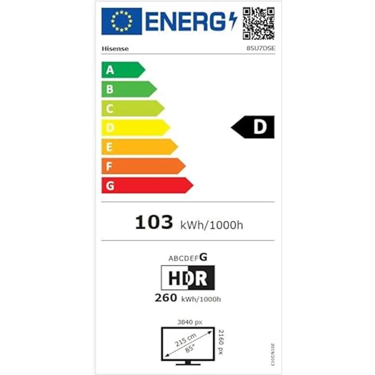HISENSE 85U7DSE ULED TV, 85 Zoll / 215,9 cm, UHD 4K, SMART TV – Bild 16