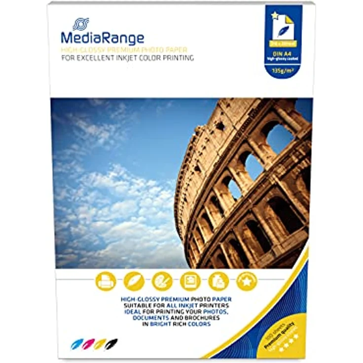 MediaRange MRINK105 Photopapier A4, 100 Blätter, 160 g-m², hochglanz – Bild 2