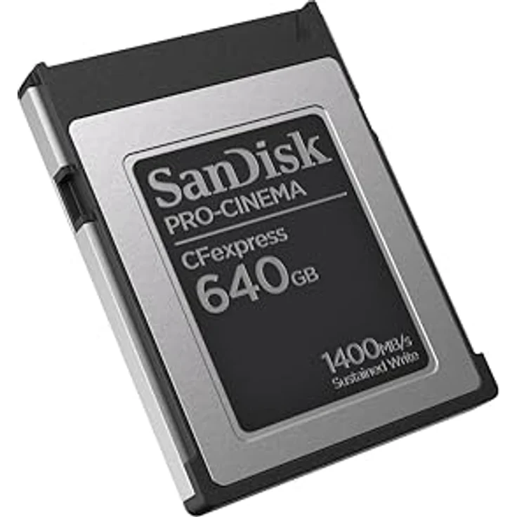 SanDisk PRO-CINEMA CFexpress Type-B-Speicherkarte 640 GB (Für den Einsatz von Kinokameras mit CFexpress-Technologie, 8K Aufnahmen, bis zu 1.700 MB/s Lesen, Sturzresistenz von bis zu 1 Meter Höhe) – Bild 2