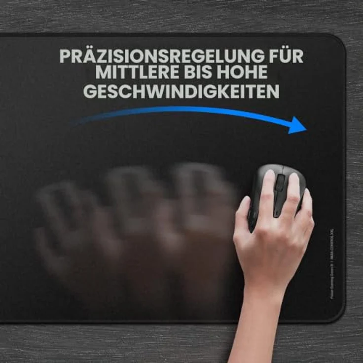 Pulsar ParaControl V2, Gaming Mauspad (Medium Speed) 900 x 400 x 4 mm, rutschfeste Naturkautschuk-Unterseite, schwarz – Bild 3