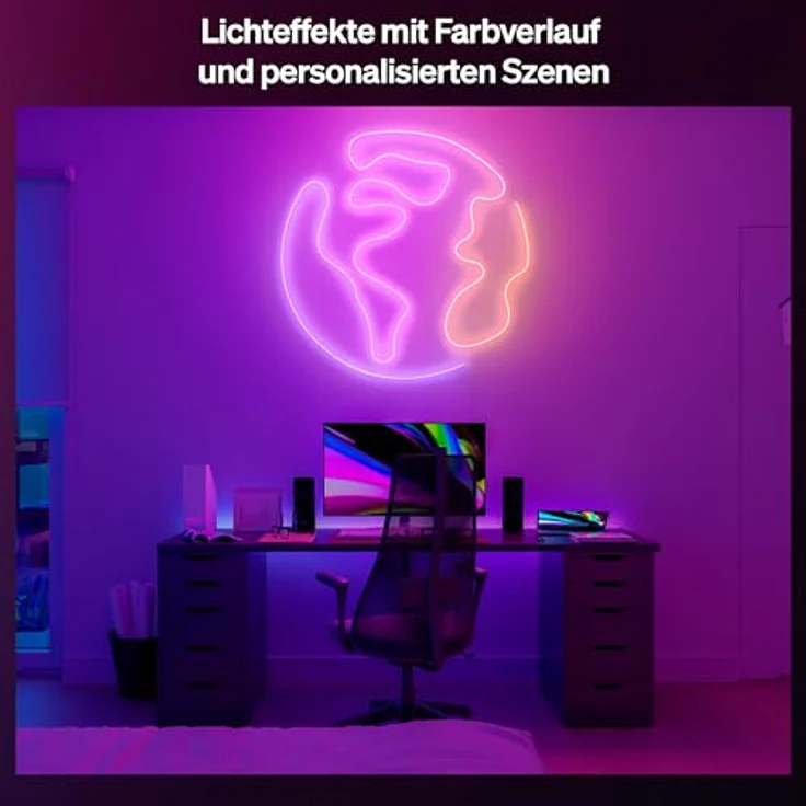 Philips Hue Essential 5 Meter LED Flex Lightstrip, RGBIC, Anpassbare Innenbeleuchtung mit App- und Sprachsteuerung, für Alexa, Google Assistant und Apple Home – Bild 4