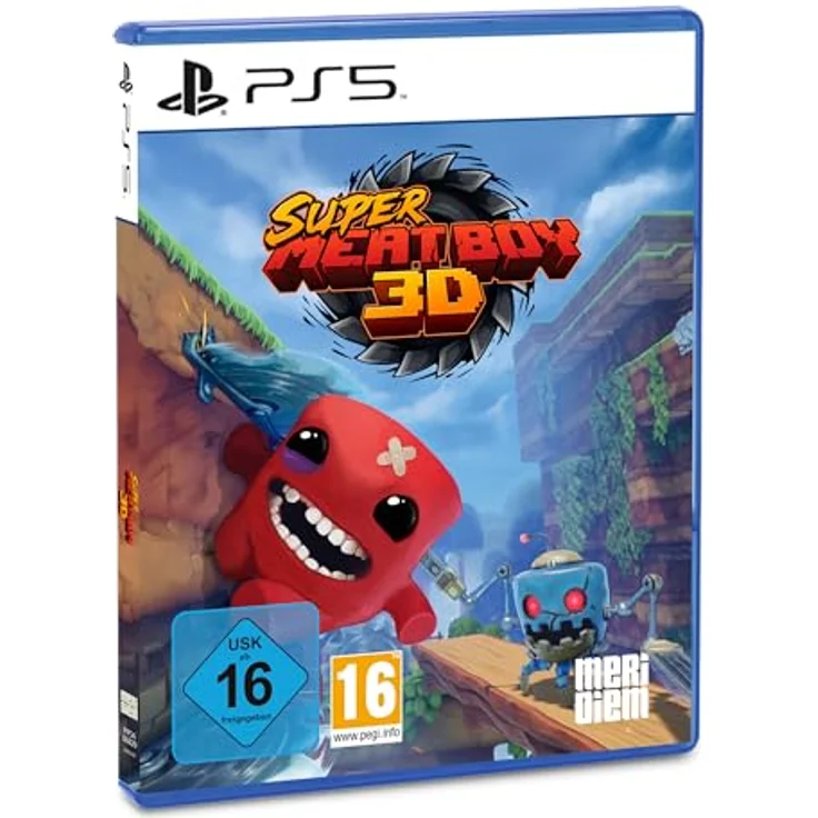 Meridiem Games Super Meat Boy 3D, PS5-Spiel mit präziser Plattform-Action und brutalem Schwierigkeitsgrad, inspiriert vom Original – Bild 1