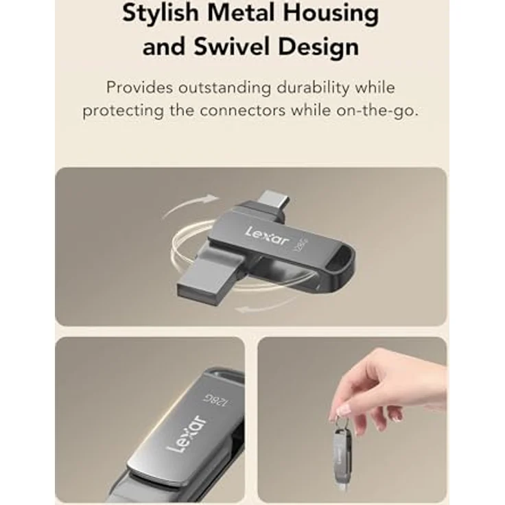 Lexar Dual Type C/Type A USB 3.1 Flash-Laufwerk 128GB - LJDD400128G-BNQNG – Bild 5