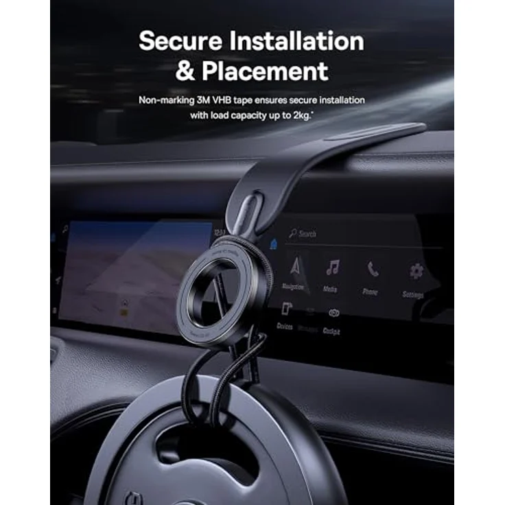 Baseus PrimeTrip Series C02, Magnetische Telefon Halterung für Smartphones, schwarz – Bild 6