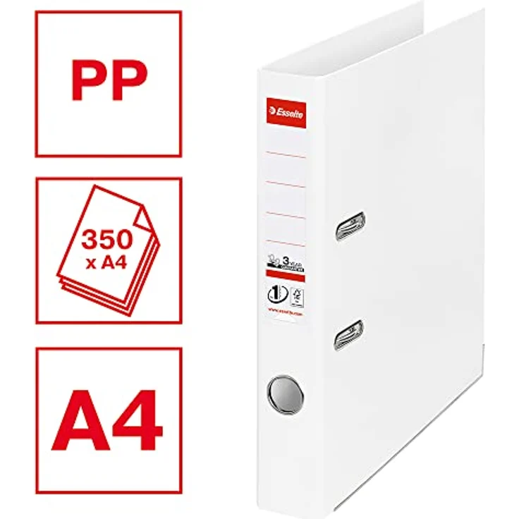 ESSELTE Aktenordner No. 1, Rückenbreite 5,0 cm, schmutz- und feuchtigkeitsabweisend, grau – Bild 3