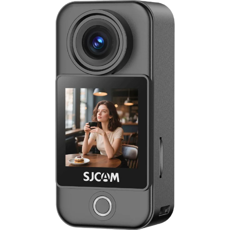 SJCAM C400 3-in-1 Handheld Action Pocket Kamera, 4K UHD, 6-Achsen-Stabilisierung, drehbares Touchscreen-Display, kabellose Steuerung, leicht und handlich