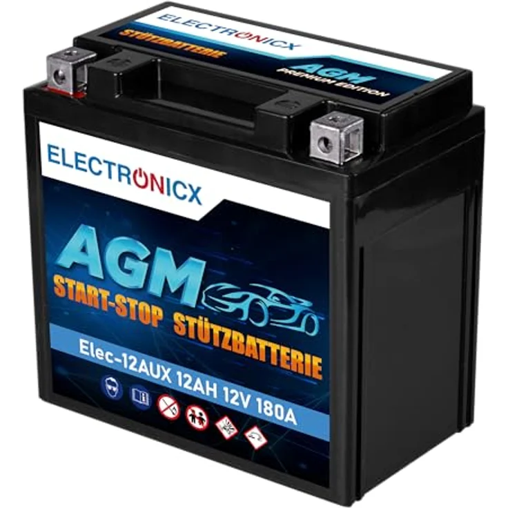 Electronicx Caravan Edition AGM Stützbatterie 12Ah 12V, wartungsfrei, auslaufsicher, tiefentladungsfest für Wohnmobil und Caravan – Bild 5