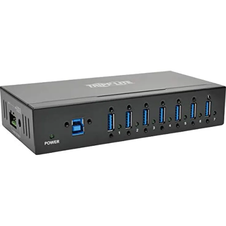 Tripp Lite U360-007-IND 7-Anschluss, industrietauglicher USB 3.0 SuperSpeed Hub – 20 kV ESD-Festigkeit, Metallgehäuse, montierbar - Preisvergleich