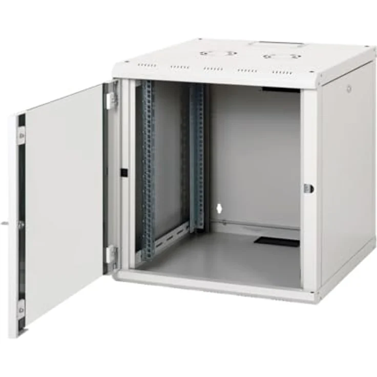 Equip Serverschrank 19" 12U 600x600mm Glastür grau - Netzwerkschrank mit gehärteter Glasfront und abnehmbaren Seitenteilen – Bild 2