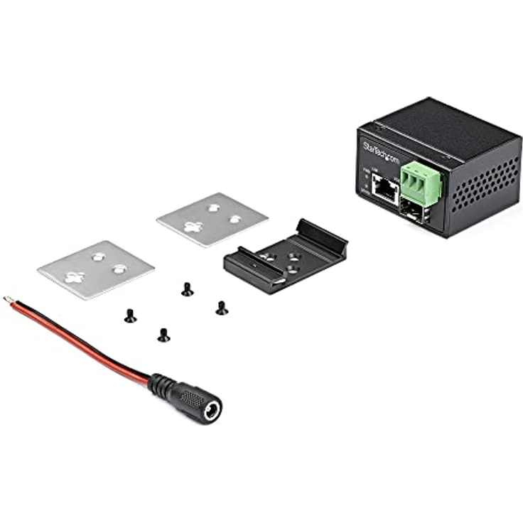 StarTech.com PoE+ Industrial Media Converter 30W - Medienkonverter LWL Kupfer - Singlemode-/Multimode Glasfaser auf Kupfer Gigabit Ethernet - Mini/Kompaktgröße - IP-30/ -40C bis 75C – Bild 4