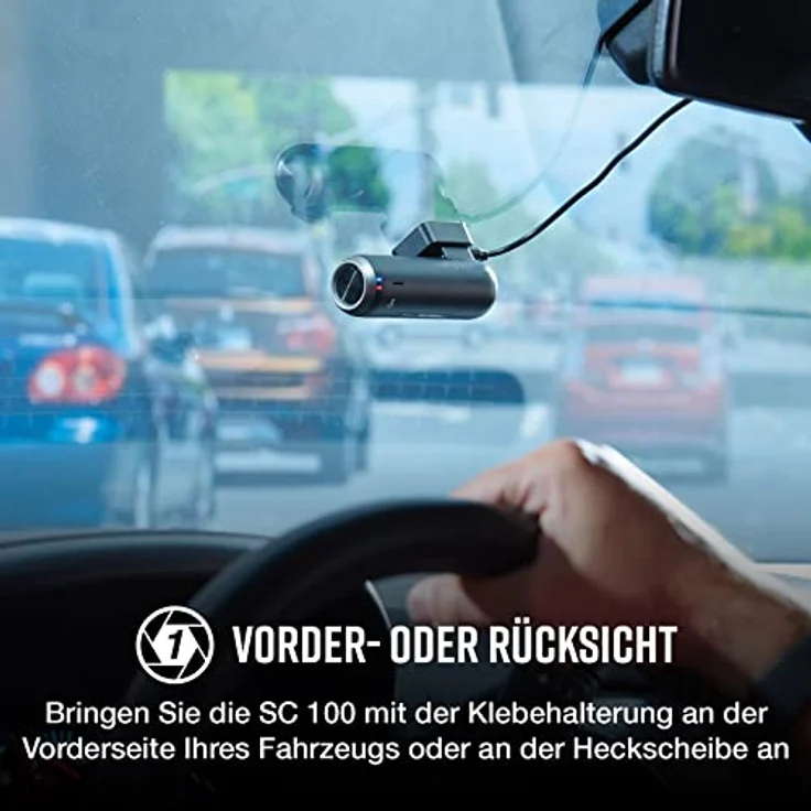 Cobra Smart Dashcam Autokamera (SC 100) - Full HD 1080P Auflösung, integriertes WiFi & GPS, 140 Grad Blickwinkel, 8GB SD Karte, Geteilte Alarme, Unfallberichte, Notfall MayDay, Drive Smarter App – Bild 5