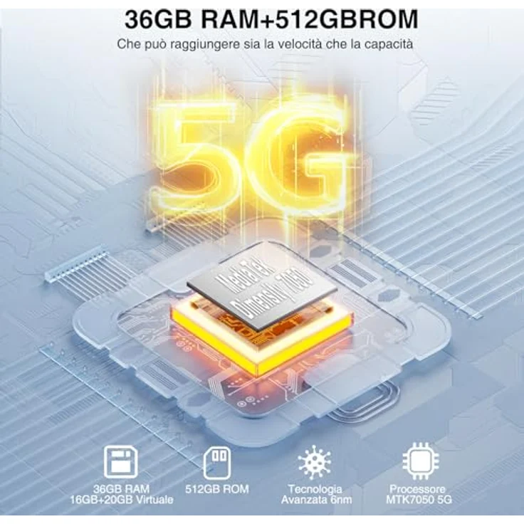 DOOGEE VMAX PLUS 5G Rugged Smartphone [2024], 36 GB + 512 GB (TF 2 TB), 22000 mAh Akku, 200 MP AI Dreifachkamera, Android 14, 6,58 Zoll FHD+ 120 Hz, Fingerabdruck NFC/OTG, blau – Bild 2