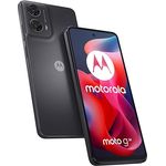 Motorola Moto G24 (Display 6,56 Zoll HD+ 90 Hz, 50 + 2 MP, 5000 mAh Aufladen 15 W, 4/128 GB, Dual-SIM, IP52, NFC, Android 14, inklusive Abdeckung), Matte Charcoal
