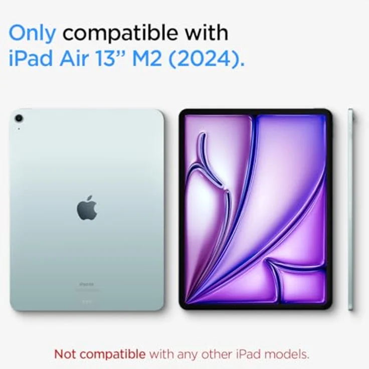 Spigen Glas.tR EZ Fit Schutzglas kompatibel mit iPad Air 13 Zoll M2 (2024), Installationsschablone, Kristallklar, 9H Folie – Bild 2