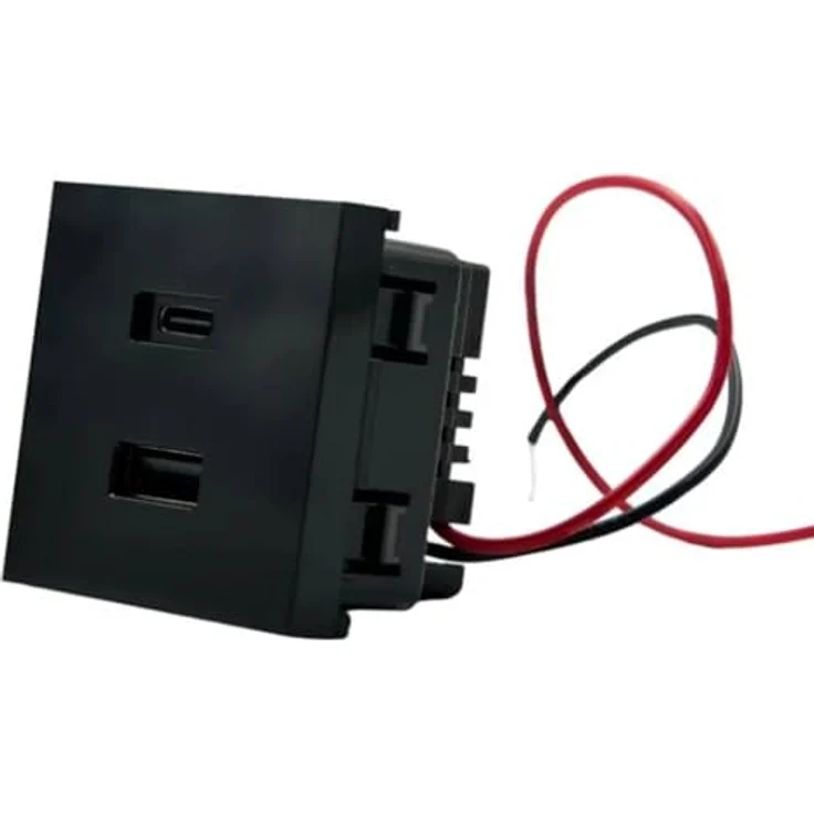 Shelly Power Adapter - USB-C USB, Netzteil mit 3 A, 2 Ausgängen, Schwarz – Bild 1