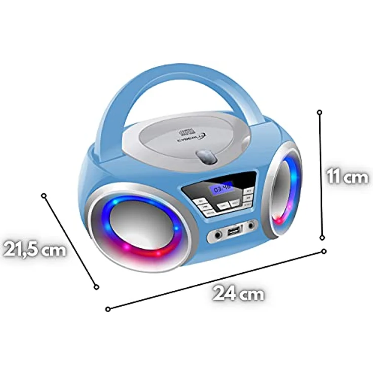 Cyberlux CL-900 CD-Player mit LED-Beleuchtung in Blau – Bild 9