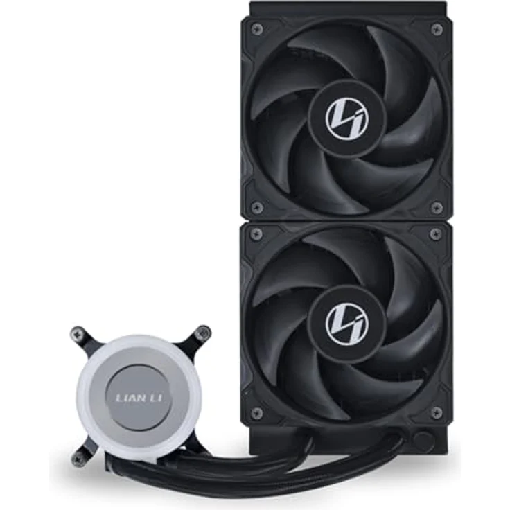 Lian-Li GA II Lite Performance AiO Wasserkühlung - 240mm, schwarze Hochleistungs-Pumpe mit RGB-Beleuchtung und hochdichtem Aluminiumkühler – Bild 3
