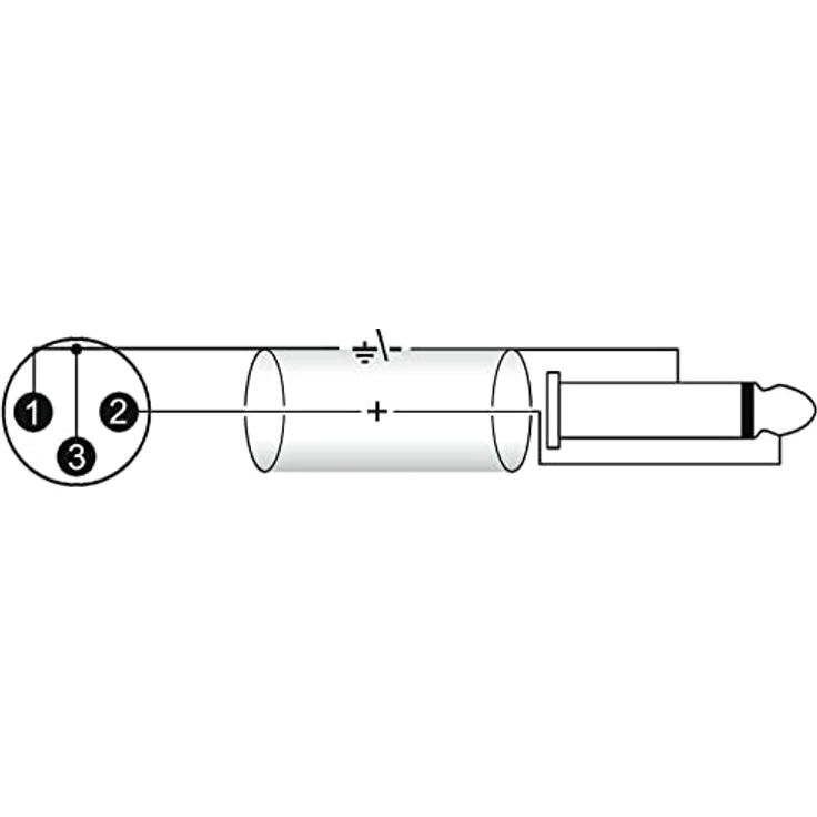 OMNITRONIC 3022519B Adapterkabel [1x XLR-Stecker 3 polig-1x Klinkenstecker 6.3mm (Mono)] 2.00m – Bild 4