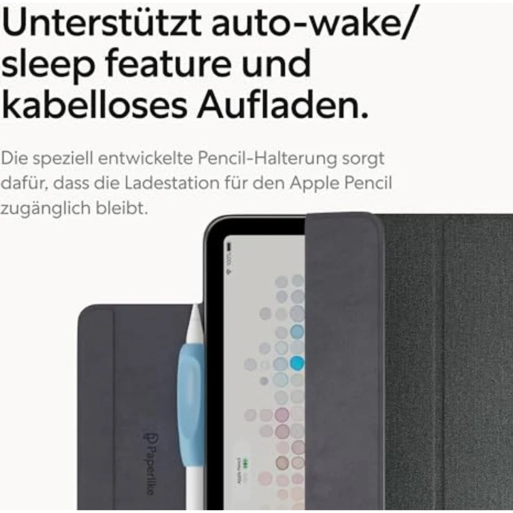 Paperlike Folio Case für iPad Pro 13" (2024) - Leichte, dünne Schutzhülle, Ladefunktion für Apple Pencil, Auto Sleep/Wake, Notizbuch-Design – Bild 3