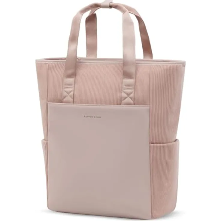Kapten & Son Lindby Pro Cord Convertible Backpack 20L, Freizeitrucksack mit Laptopfach für bis zu 15 Zoll, Farbe Rose Clay altrosa