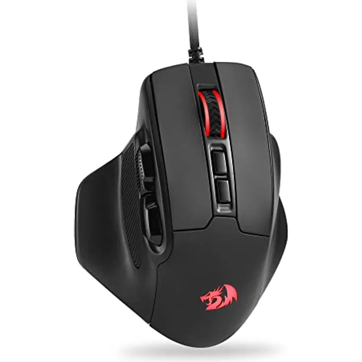 Redragon M806 Bullseye Gaming-Maus, 7 programmierbare Tasten, kabelgebundene RGB-Gamer-Maus mit ergonomischem, natürlichem Griff, Softwareunterstützung für DIY-Tastenbelegung und RGB