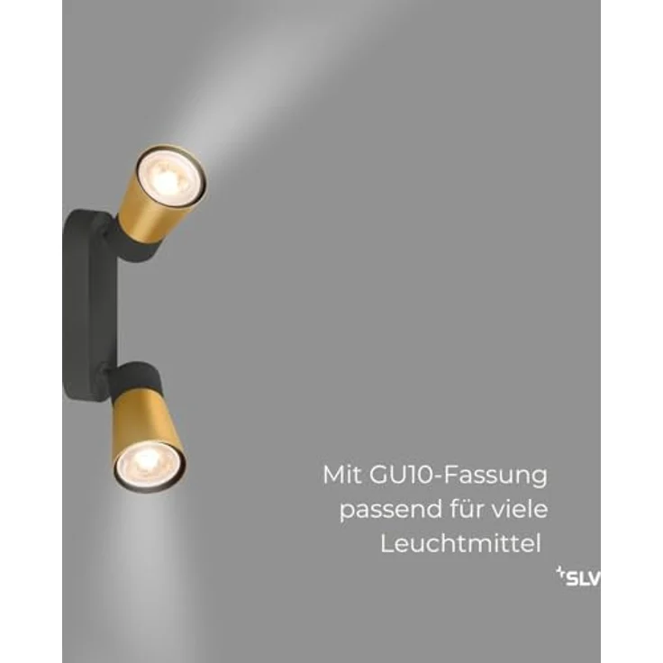 SLV PURI 2.0 CONE, Deckenleuchte, Wandleuchte, Schwarz - Flexibler Deckenspot aus Aluminium und Kunststoff, dreh- und schwenkbar – Bild 3