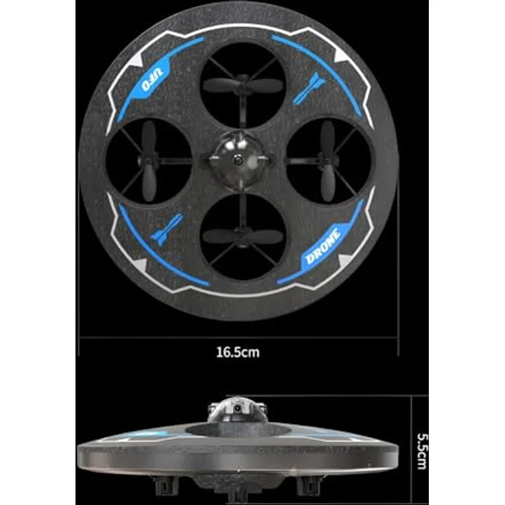 Goldstern-Tech RC-Quadrocopter UFO Einsteiger-Drohne mit 480P Kamera, LED-Beleuchtung, Hinderniserkennung, Höhenstabilisierung & 360° Flip-Funktion – Bild 6