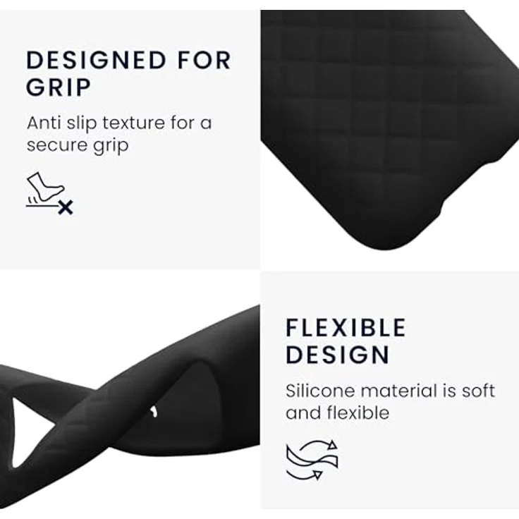 kwmobile Hülle Fernbedienung kompatibel mit Samsung BN59-01432A / BN59-01432J / TM2360e - Flexibles Silikon Case in Schwarz – Bild 3