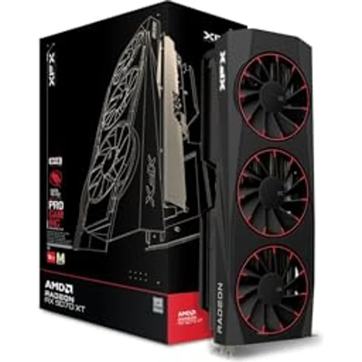 XFX Radeon RX 9070XT Quicksilver Magnetic Air Edition, 16GB GDDR6, HDMI 3xDP, AMD RDNA™ 4 – Bild 1