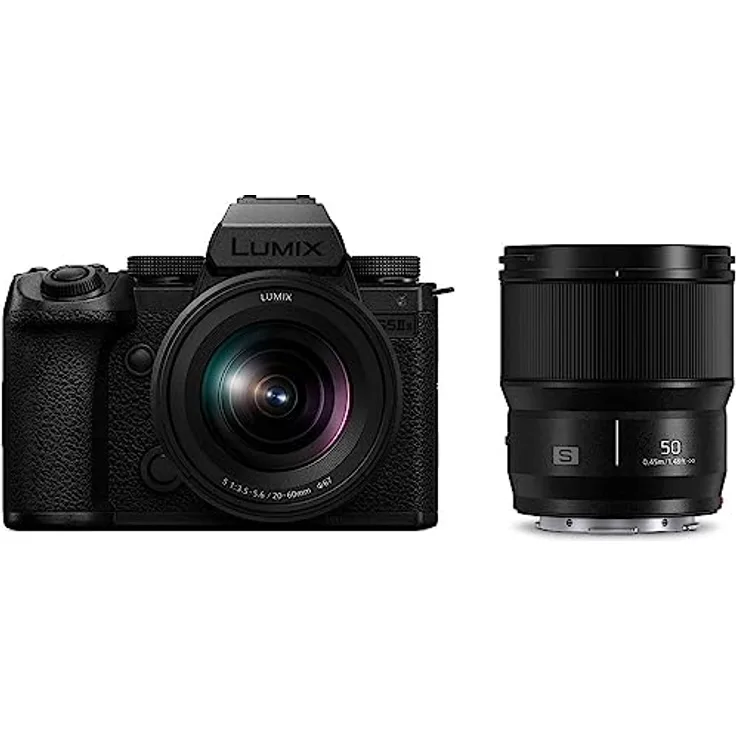 Panasonic Lumix S5 Mark II X + Objectif 20-60 + Objectif 50mm F1.8, Spiegelreflexkamera mit 24.2 Mpixels 