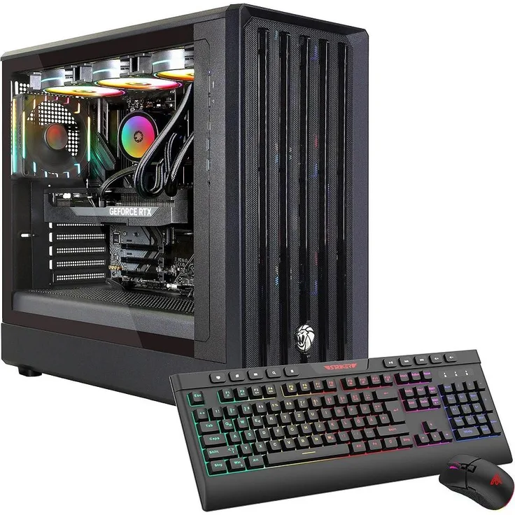 Hyrican GAMEMAX CLAW BK 8091 Gaming-PC, AMD Ryzen 7 9700X, 32GB DDR5-RAM, 1TB M.2 PCIe SSD, NVIDIA GeForce RTX 5070 Ti 16GB, Schwarz, Windows 11 Home