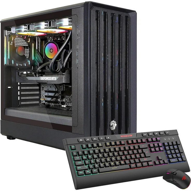 Hyrican GAMEMAX CLAW BK 8091 Gaming-PC, AMD Ryzen 7 9700X, 32GB DDR5-RAM, 1TB M.2 PCIe SSD, NVIDIA GeForce RTX 5070 Ti 16GB, Schwarz, Windows 11 Home