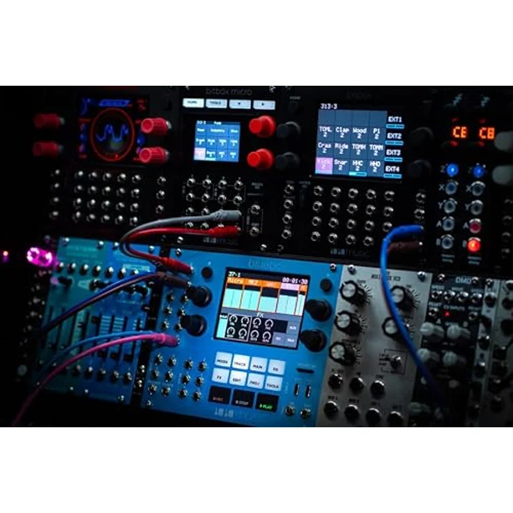 1010music bluebox Eurorack Edition, Studio- und Livemixer mit 8 Audioeingängen, MIDI-Anschluss und 24 Bit Audioauflösung, Blau – Bild 6