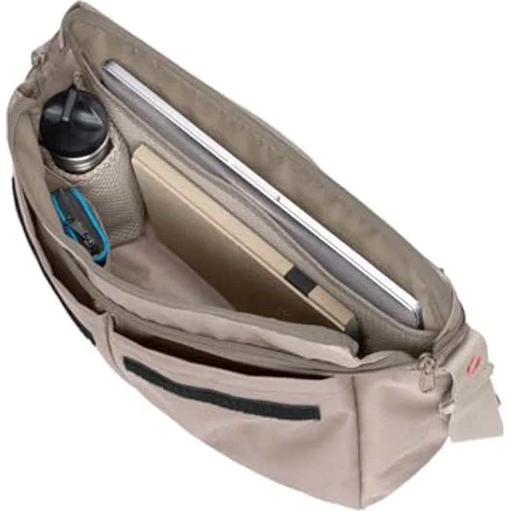 Vaude Coreway Messenger, Laptop-Tasche mit 36 cm Fach, grau, 100% Polyester – Bild 5