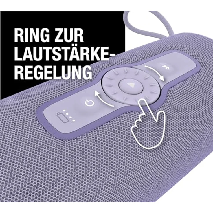 Fresh 'n Rebel Bold M2, Bluetooth Lautsprecher mit 24 Uhr spielzeit, Wasserdichter (IP67) Tragbarer musikbox Bluetooth, Party Mode, Lautstärkeregelungsring, Tiefe Bässe, Kräftige Lautstärke (Lila) – Bild 4